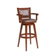 Boraam Broadmoor Extra Tall Swivel Bar Stool with Arms - Cherry