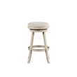 Boraam Fenton Swivel Backless Bar Stool - Ivory Wire-Brush