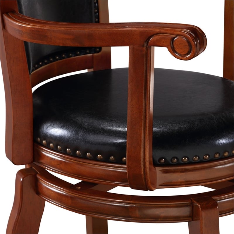 Boraam Jones Swivel Bar Stool - Black/Cherry