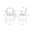 Boraam Jones Swivel Bar Stool - Black/Cherry