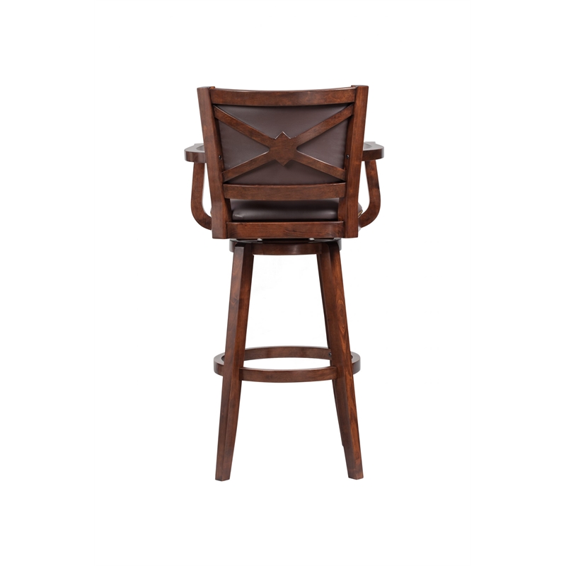 Boraam Broadmoor Extra Tall Swivel Bar Stool with Arms - Cappuccino
