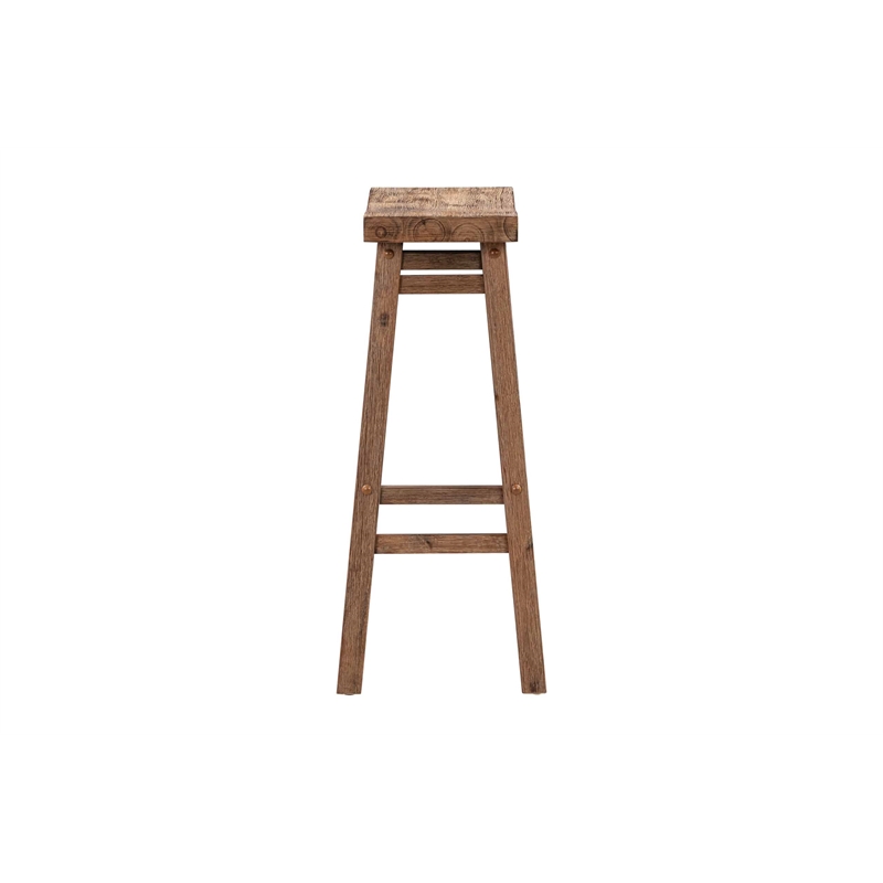 Boraam Sonoma Backless Saddle Bar Stool - Barnwood Wire-Brush
