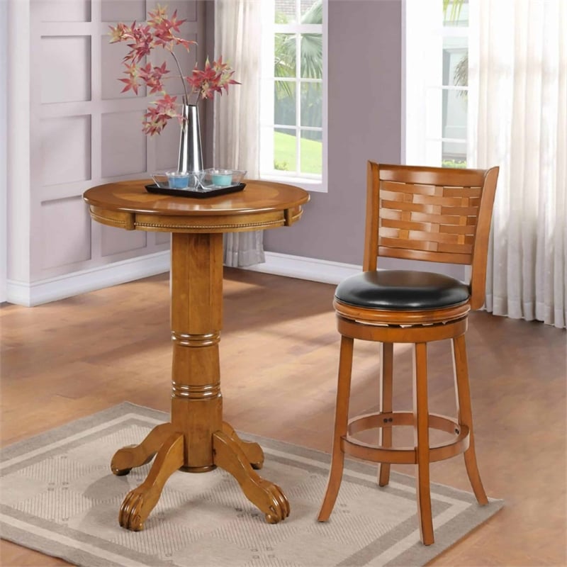 Boraam Sumatra Swivel Bar Stool - Distressed Brushed Oak