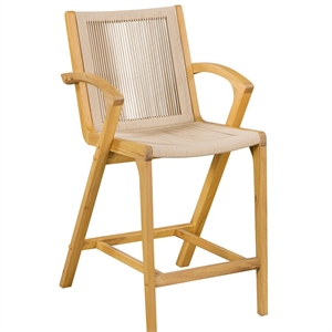 Boraam Luca Tan Rope Bar Stool - Honeycomb Finish