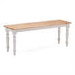 Boraam Windsor Farmhouse Dining Bench - White/Natural