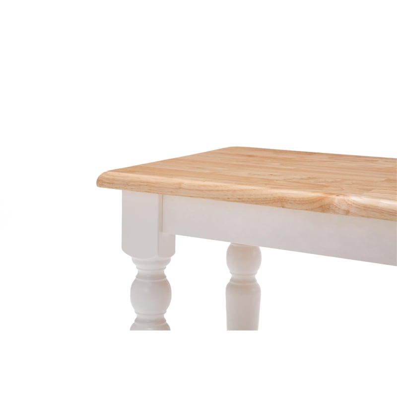 Boraam Windsor Farmhouse Dining Bench - White/Natural