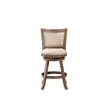 Boraam Melrose Swivel Counter Stool - Driftwood Wire-Brush & Ivory