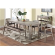 Booram Montana Kitchen Island Stainless Steel Top - Light Barnwood Finish