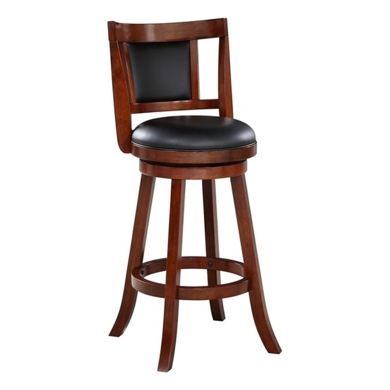 Boraam Avianna Swivel Bar Stool in Cherry