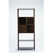 Boraam Selma Bamboo Bookcase - Right Facing Spindle Cabinet - Cappuccino