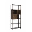 Boraam Selma Bamboo Bookcase - Right Facing Spindle Cabinet - Cappuccino