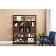 Boraam Selma Bamboo Bookcase - Right Facing Spindle Cabinet - Cappuccino