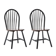 Boraam Windsor Farmhouse Dining Chairs - Set of 2 - Black/Cherry