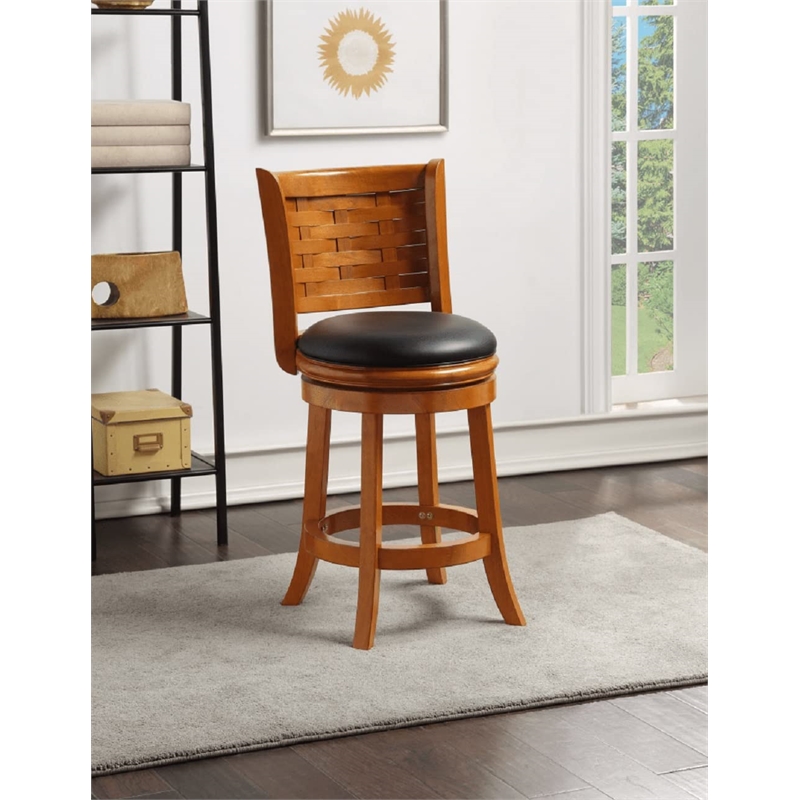 Boraam Sumatra Swivel Counter Stool - Distressed Brushed Oak