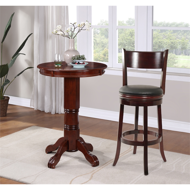 Boraam Palmetto Swivel Bar Stool  - English Tudor