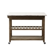 Boraam Sonoma Kitchen Cart with Drop-Leaf in Barnwood Wire-Brush