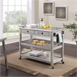 Boraam Sonoma Kitchen Cart with Stainless Steel Top - Storm Gray Wire-Brush