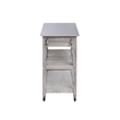 Boraam Sonoma Kitchen Cart with Stainless Steel Top - Storm Gray Wire-Brush