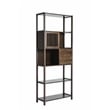 Selma Bamboo Bookcase - Left Facing Spindle Cabinet - Cappuccino