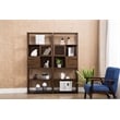 Selma Bamboo Bookcase - Left Facing Spindle Cabinet - Cappuccino
