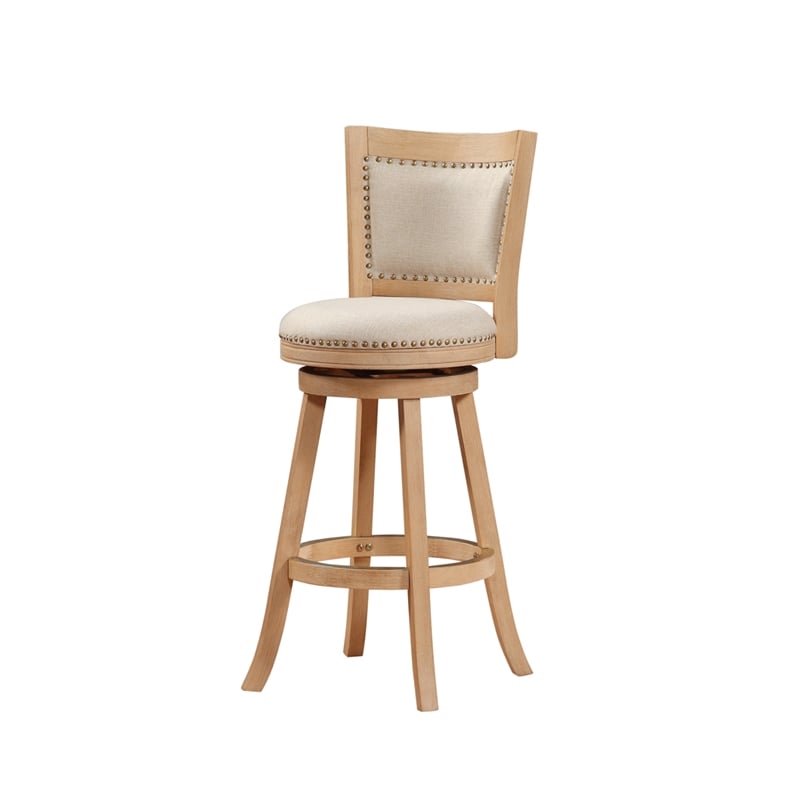 Boraam Melrose Swivel Bar Stool - Cream Wire-Brush