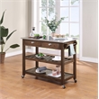Boraam Sonoma Kitchen Cart with Stainless Steel Top - Chestnut Wire-Brush