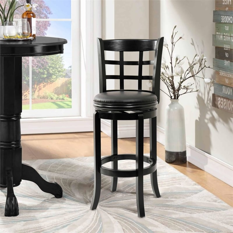 Boraam Kyoto Swivel Bar Stool - Black