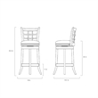 Boraam Kyoto Swivel Bar Stool - Black