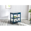 Boraam Holland Kitchen Cart With Stainless Steel Top - Navy Blue