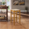 Boraam Square Rush Backless Bar Stool - Oak