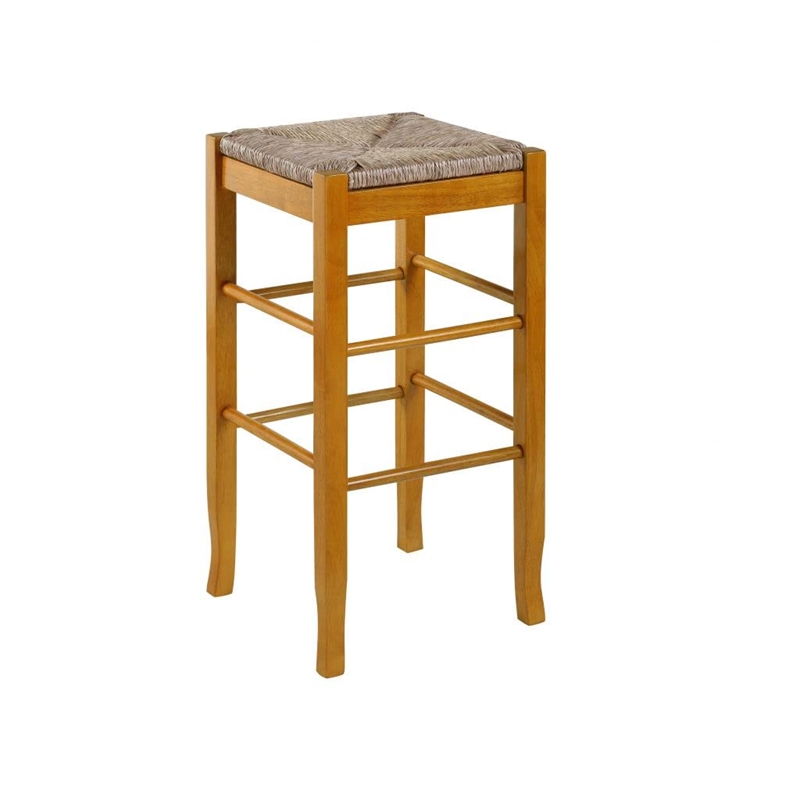 Boraam Square Rush Backless Bar Stool - Oak