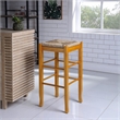 Boraam Square Rush Backless Bar Stool - Oak