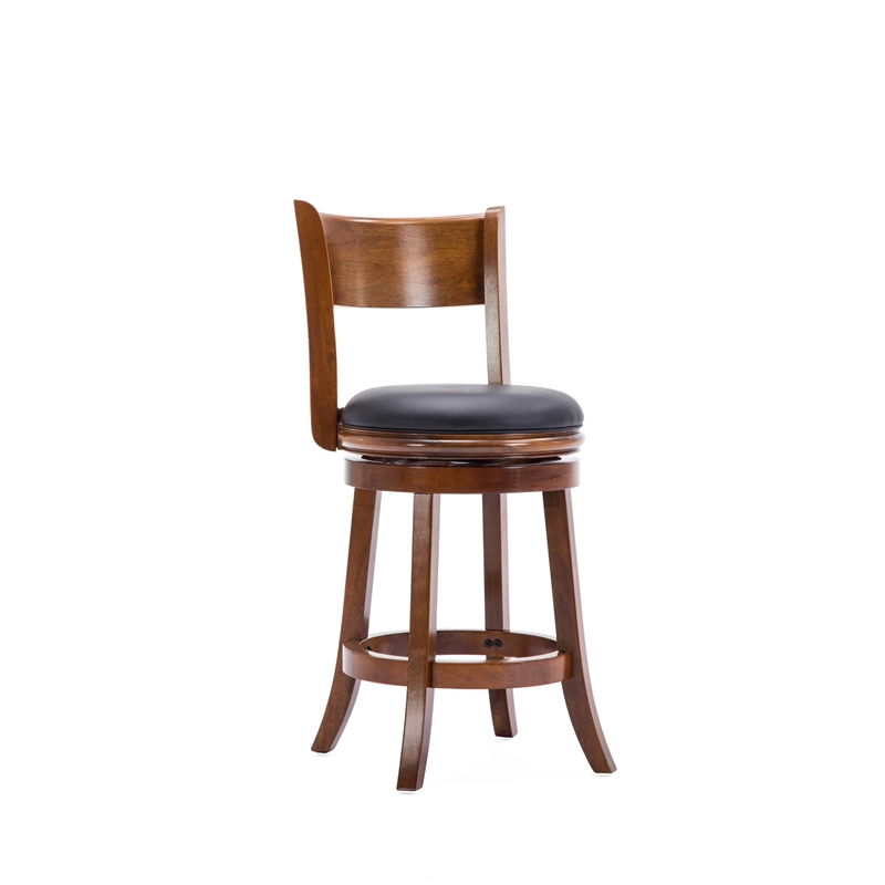 Boraam Palmetto Swivel Counter Stool  - Walnut