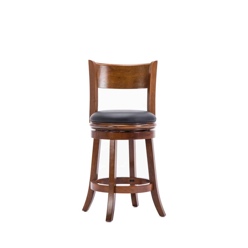 Boraam Palmetto Swivel Counter Stool  - Walnut