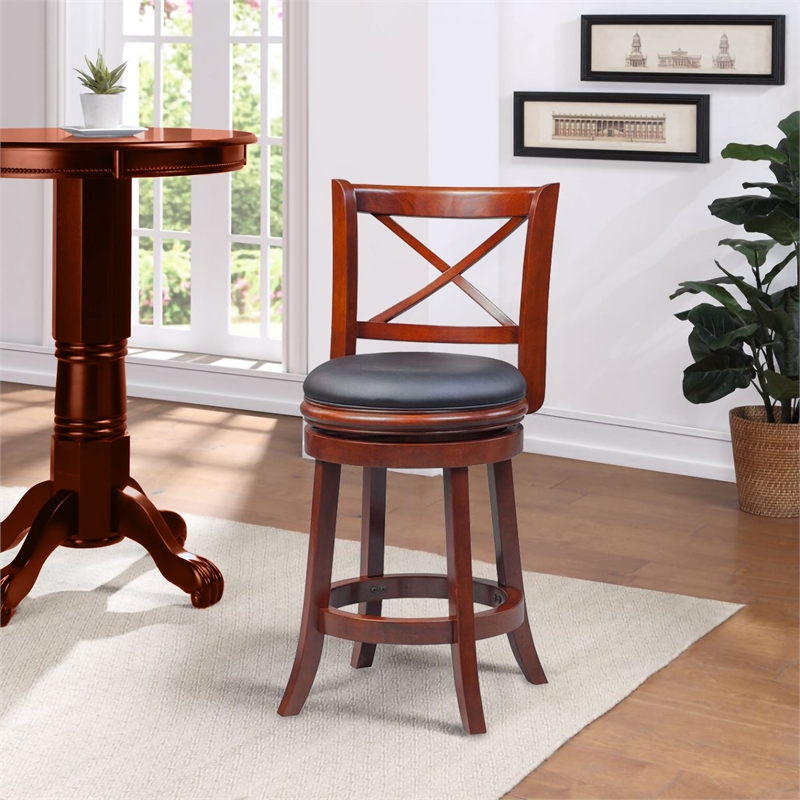 Boraam Georgia Swivel Counter Stool - Cherry