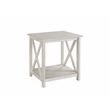 Boraam Wood Jamestown End Table Antique White finish