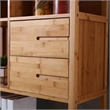 Boraam Selma Bamboo Bookcase - Left Facing Spindle Cabinet - Natural
