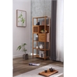 Boraam Selma Bamboo Bookcase - Left Facing Spindle Cabinet - Natural