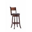 Boraam Wood Palmetto Bar Height Swivel Bar Stool in Brandy Brown Finish