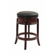 Boraam Wood Magellan Swivel Backless Counter Stool - Brandy Brown Finish