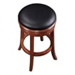 Boraam Wood Backless Swivel Bar Stool in Cherry Finish