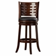 Boraam Wood Sumatra Swivel Bar Stool - Cappuccino Finish