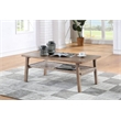 Boraam Wood Sonoma Coffee Table - Barnwood Wire-Brush/Brown Finish