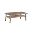 Boraam Wood Sonoma Coffee Table - Barnwood Wire-Brush/Brown Finish