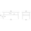 Boraam Wood Sonoma Coffee Table - Barnwood Wire-Brush/Brown Finish
