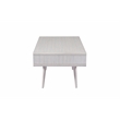 Boraam Wood Cambria Coffee Table - Zebrano Whitewash/Natural Cane Finish