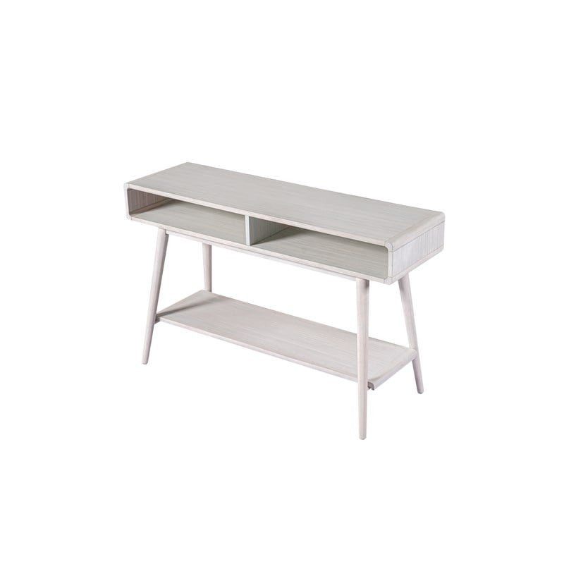 Boraam Wood Cambria Console Table - Zebrano Whitewash Finish