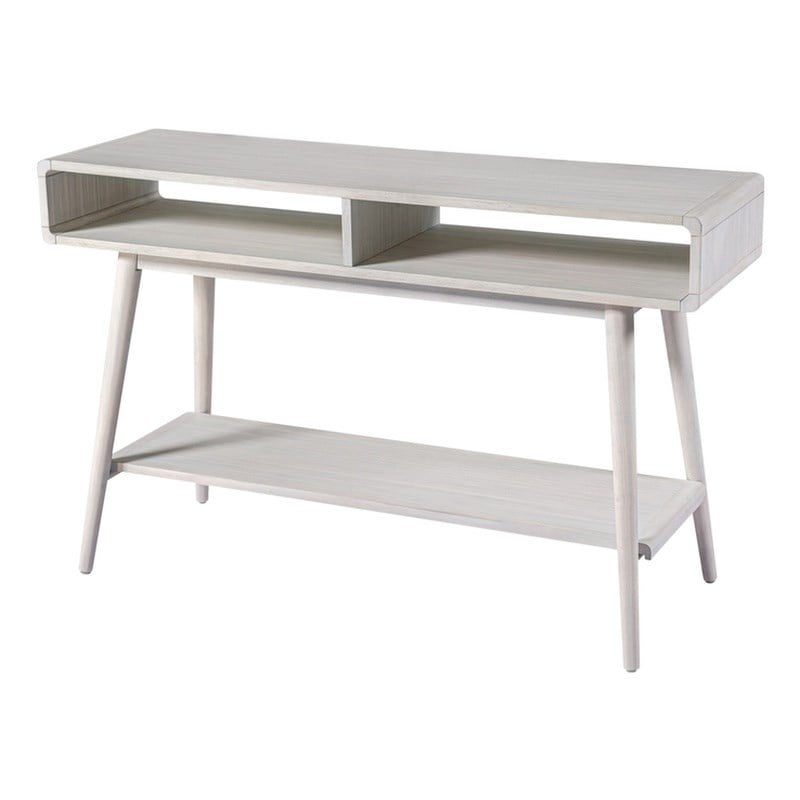 Boraam Wood Cambria Console Table - Zebrano Whitewash Finish
