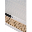 Boraam Wood Cambria End Table - Zebrano Whitewash/Natural Cane Finish
