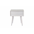 Boraam Wood Cambria End Table - Zebrano Whitewash/Natural Cane Finish